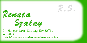 renata szalay business card
